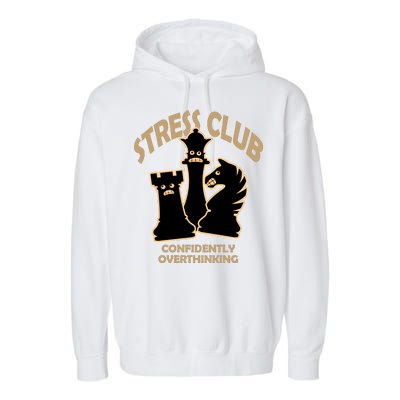 Stress Club Confidently Overthinking Garment-Dyed Fleece Hoodie