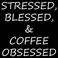 Stressed Bless Coffee Obsessed Baby Bodysuit
