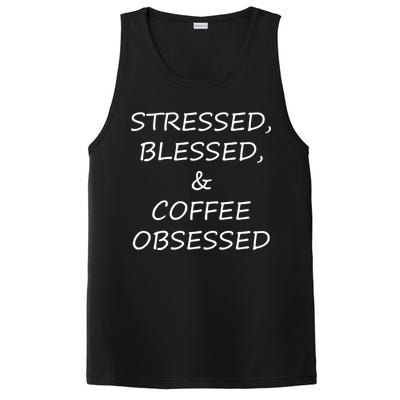 Stressed Bless Coffee Obsessed PosiCharge Competitor Tank