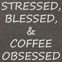 Stressed Bless Coffee Obsessed Cotton Canvas Backpack