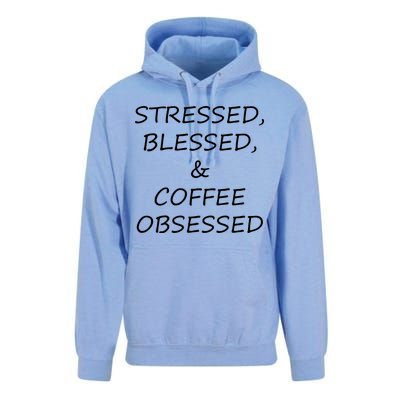 Stressed Bless Coffee Obsessed Unisex Surf Hoodie