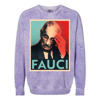 Stressed Dr Fauci Election Colorblast Crewneck Sweatshirt