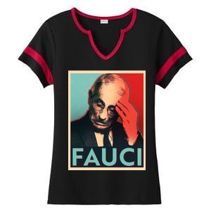 Stressed Dr Fauci Election Ladies Halftime Notch Neck Tee