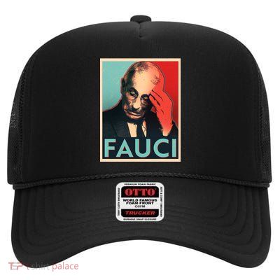 Stressed Dr Fauci Election High Crown Mesh Back Trucker Hat