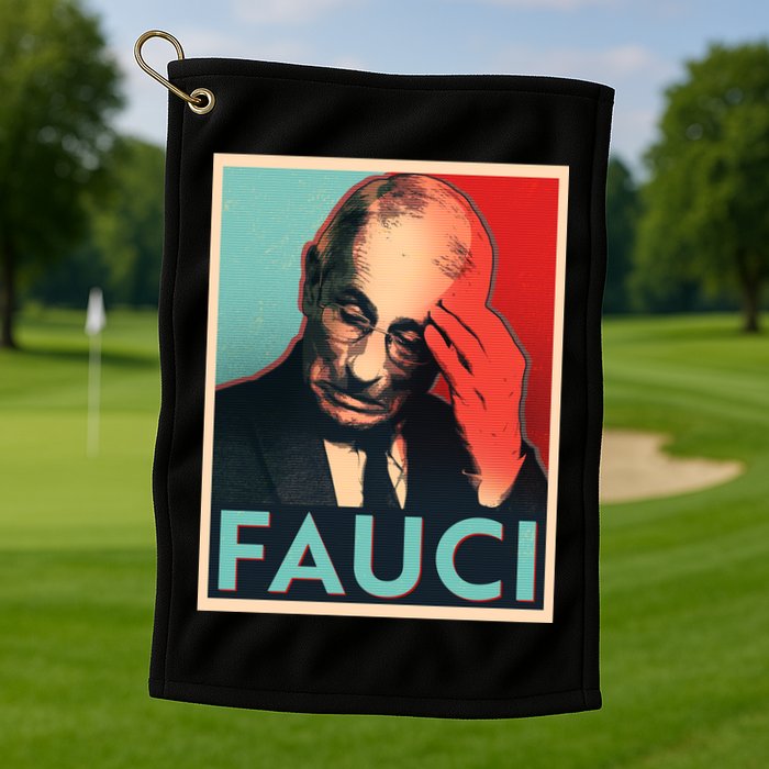 Stressed Dr Fauci Election Golf Towel