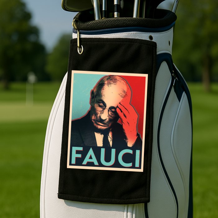 Stressed Dr Fauci Election Golf Towel
