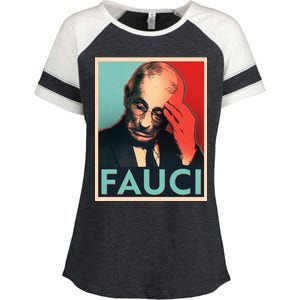 Stressed Dr Fauci Election Enza Ladies Jersey Colorblock Tee