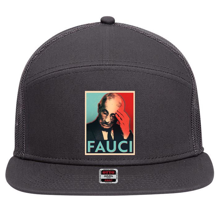 Stressed Dr Fauci Election 7 Panel Mesh Trucker Snapback Hat