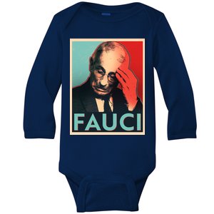 Stressed Dr Fauci Election Baby Long Sleeve Bodysuit