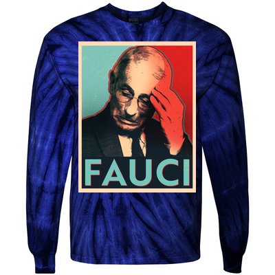 Stressed Dr Fauci Election Tie-Dye Long Sleeve Shirt