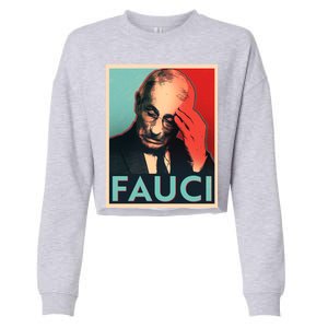 Stressed Dr Fauci Election Cropped Pullover Crew