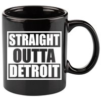 Striaght Outta Detroit Michigan 11oz C Handle Ceramic Mug