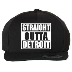 Striaght Outta Detroit Michigan Wool Snapback Cap