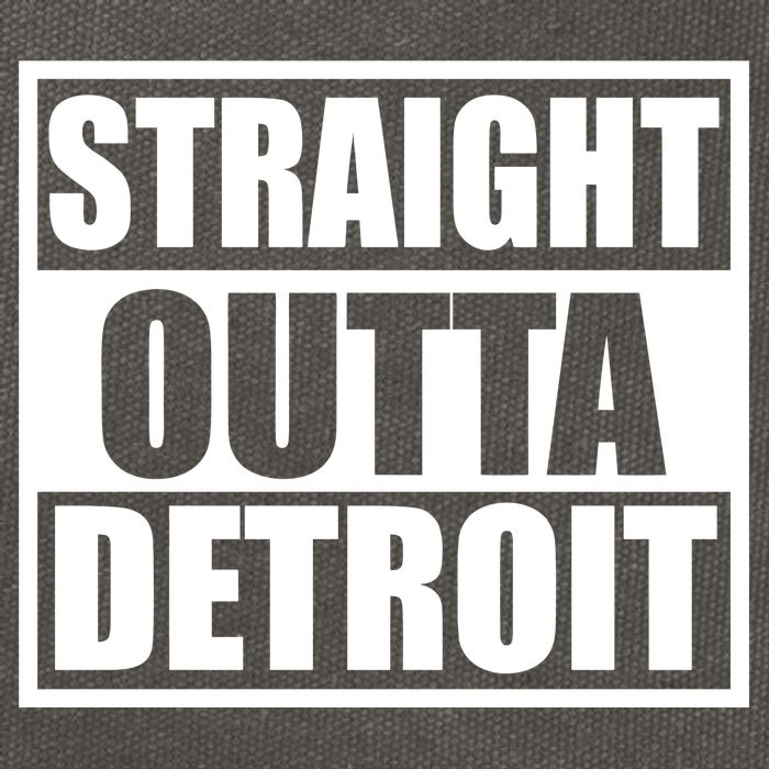 Striaght Outta Detroit Michigan Cotton Canvas Backpack