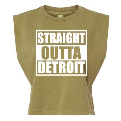 Striaght Outta Detroit Michigan Garment-Dyed Women's Muscle Tee