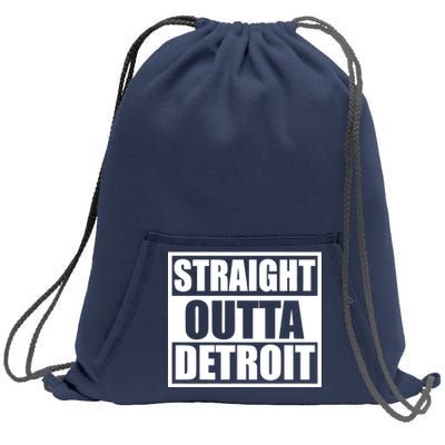 Striaght Outta Detroit Michigan Sweatshirt Cinch Pack Bag