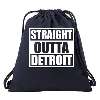 Striaght Outta Detroit Michigan Drawstring Bag