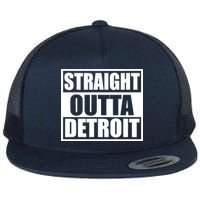 Striaght Outta Detroit Michigan Flat Bill Trucker Hat