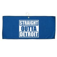 Striaght Outta Detroit Michigan Large Microfiber Waffle Golf Towel