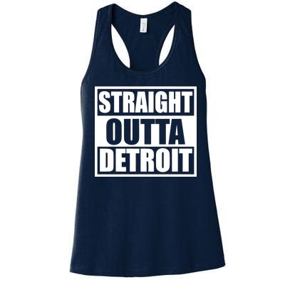 Striaght Outta Detroit Michigan Women's Racerback Tank