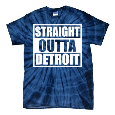 Striaght Outta Detroit Michigan Tie-Dye T-Shirt