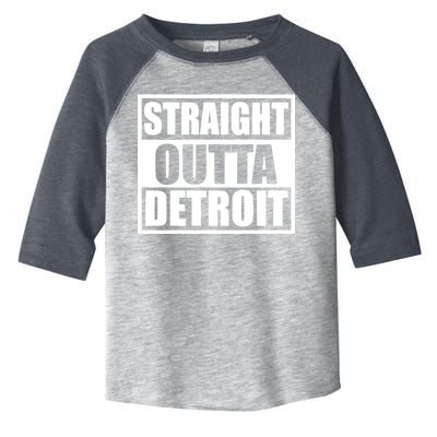 Striaght Outta Detroit Michigan Toddler Fine Jersey T-Shirt