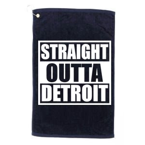 Striaght Outta Detroit Michigan Platinum Collection Golf Towel