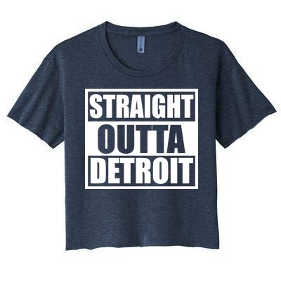 Striaght Outta Detroit Michigan Women's Crop Top Tee