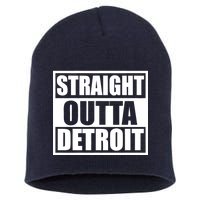 Striaght Outta Detroit Michigan Short Acrylic Beanie