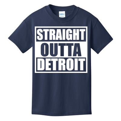 Striaght Outta Detroit Michigan Kids T-Shirt