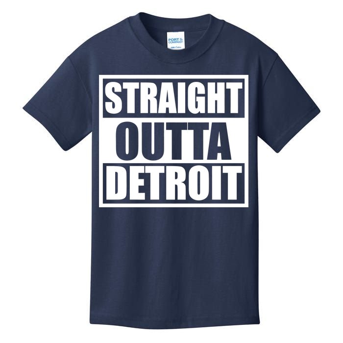 Striaght Outta Detroit Michigan Kids T-Shirt