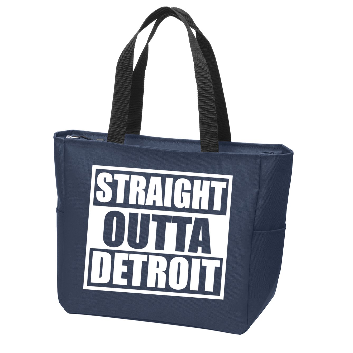 Striaght Outta Detroit Michigan Zip Tote Bag
