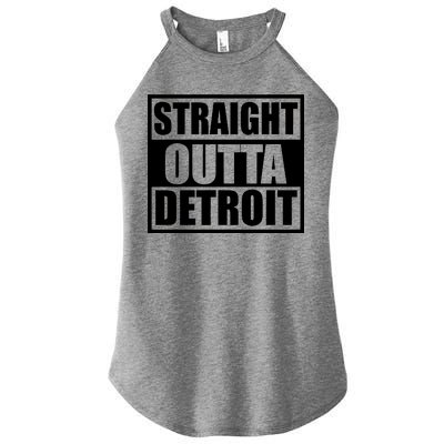 Striaght Outta Detroit Michigan Women's Perfect Tri Rocker Tank