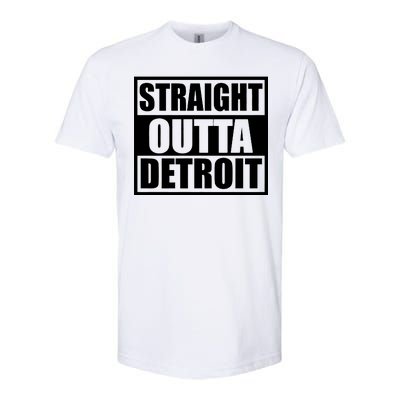 Striaght Outta Detroit Michigan Softstyle CVC T-Shirt