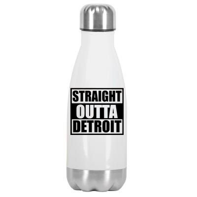 Striaght Outta Detroit Michigan Stainless Steel Insulated Water Bottle