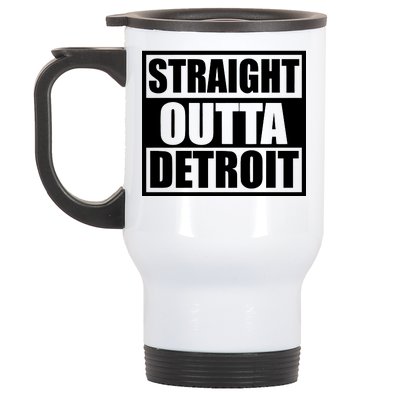 Striaght Outta Detroit Michigan Stainless Steel Travel Mug