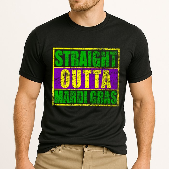 Striaght Outta Mardi Gras New Orleans Party Cooling Performance Crew T-Shirt