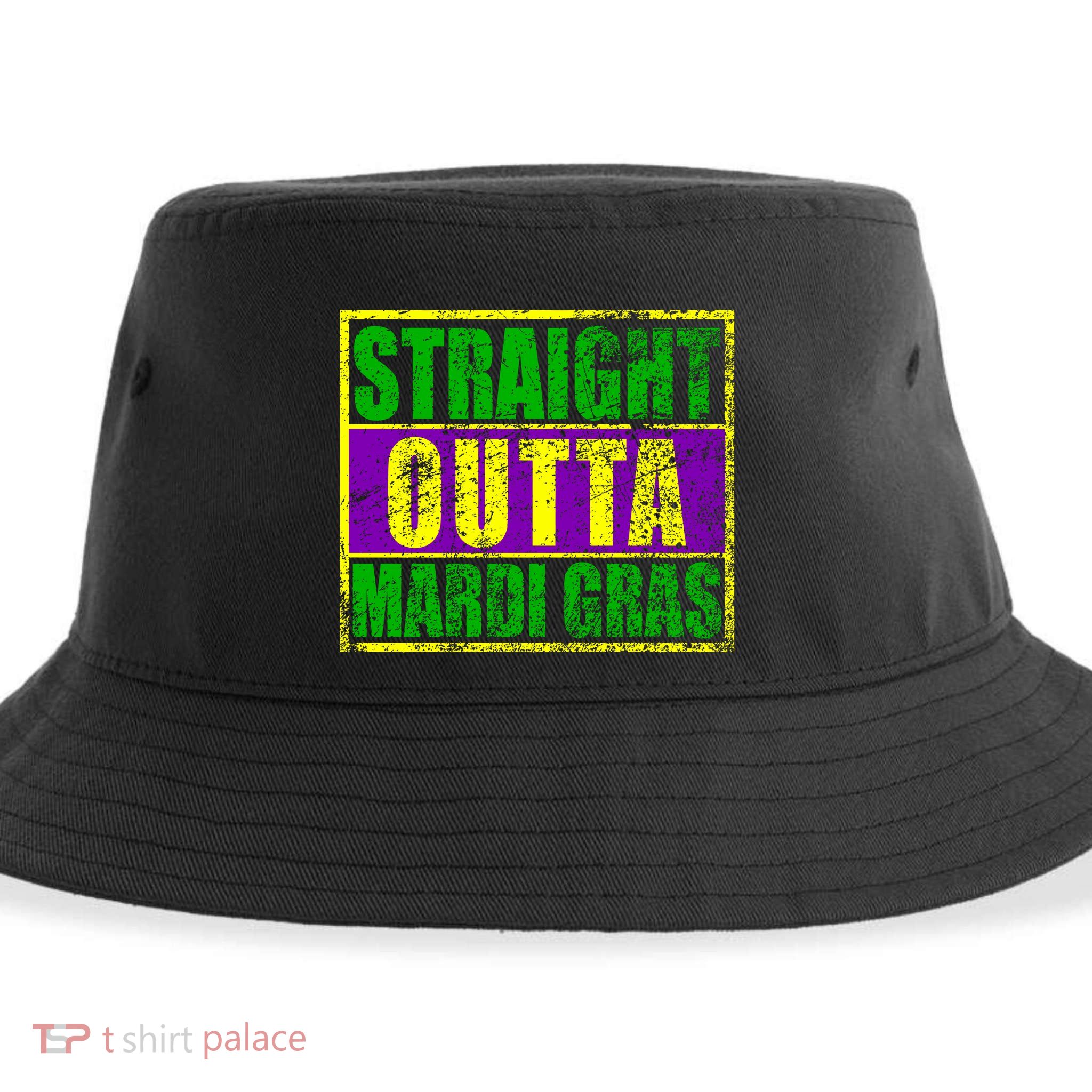 Striaght Outta Mardi Gras New Orleans Party Sustainable Bucket Hat