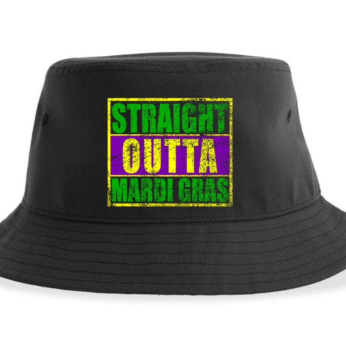 Striaght Outta Mardi Gras New Orleans Party Sustainable Bucket Hat