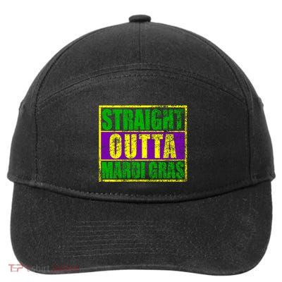 Striaght Outta Mardi Gras New Orleans Party 7-Panel Snapback Hat