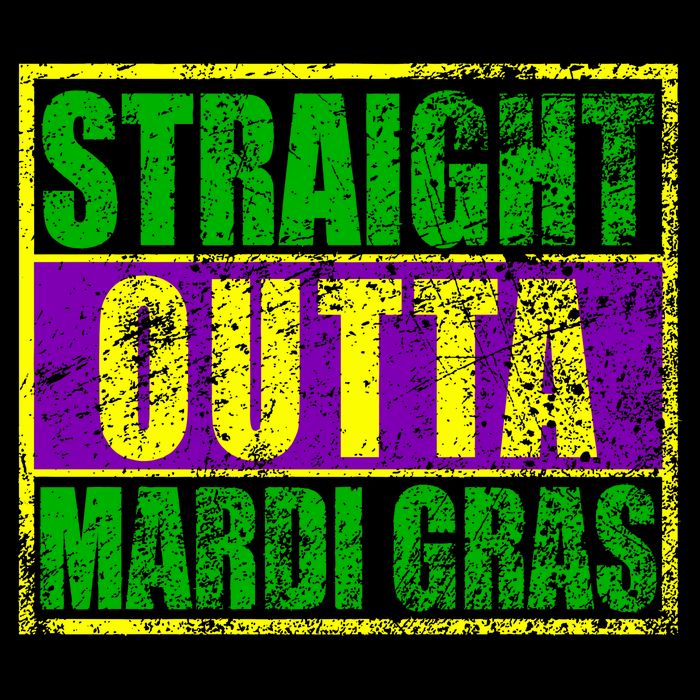 Striaght Outta Mardi Gras New Orleans Party 7-Panel Snapback Hat