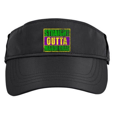 Striaght Outta Mardi Gras New Orleans Party Adult Drive Performance Visor
