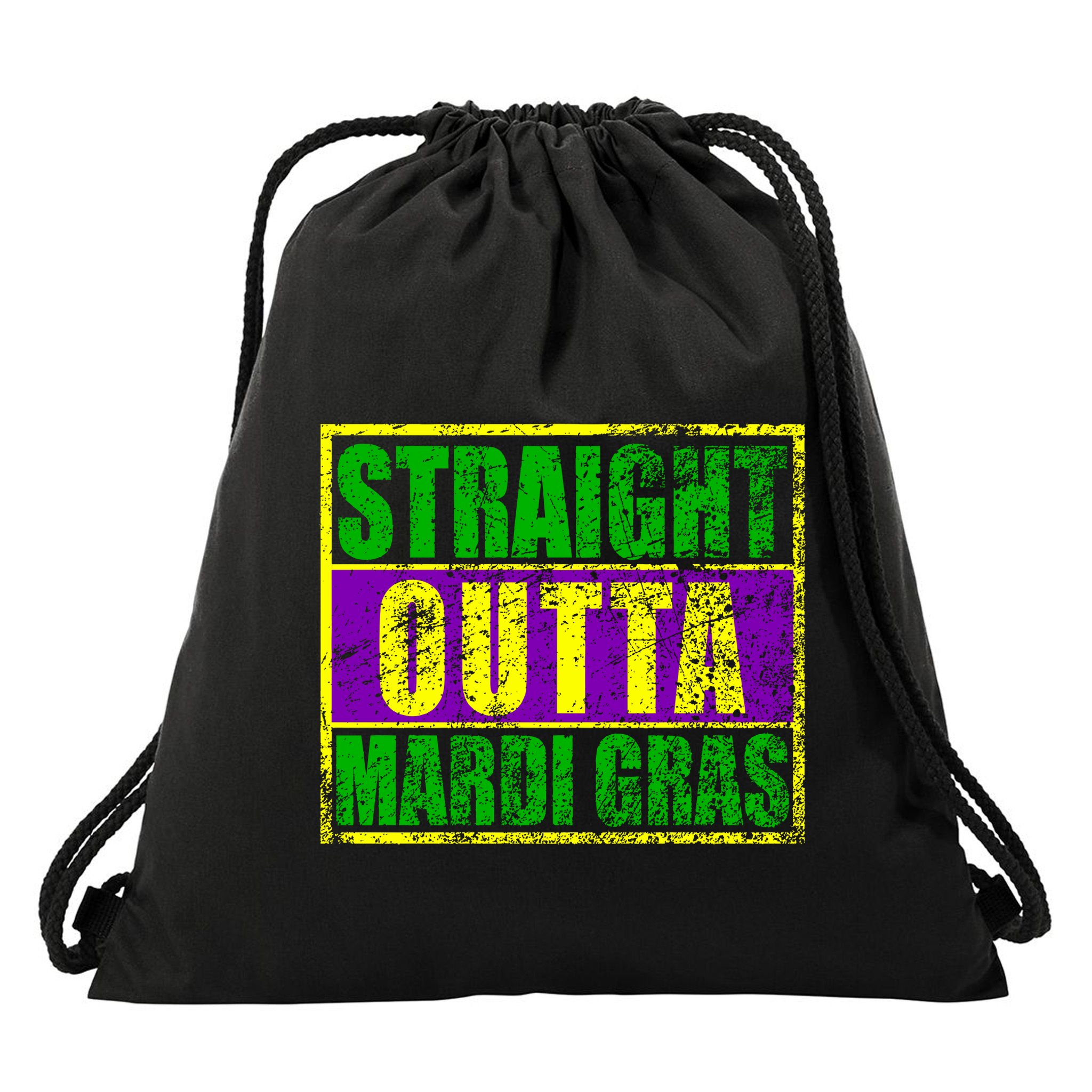 Striaght Outta Mardi Gras New Orleans Party Drawstring Bag