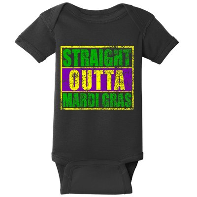 Striaght Outta Mardi Gras New Orleans Party Baby Bodysuit