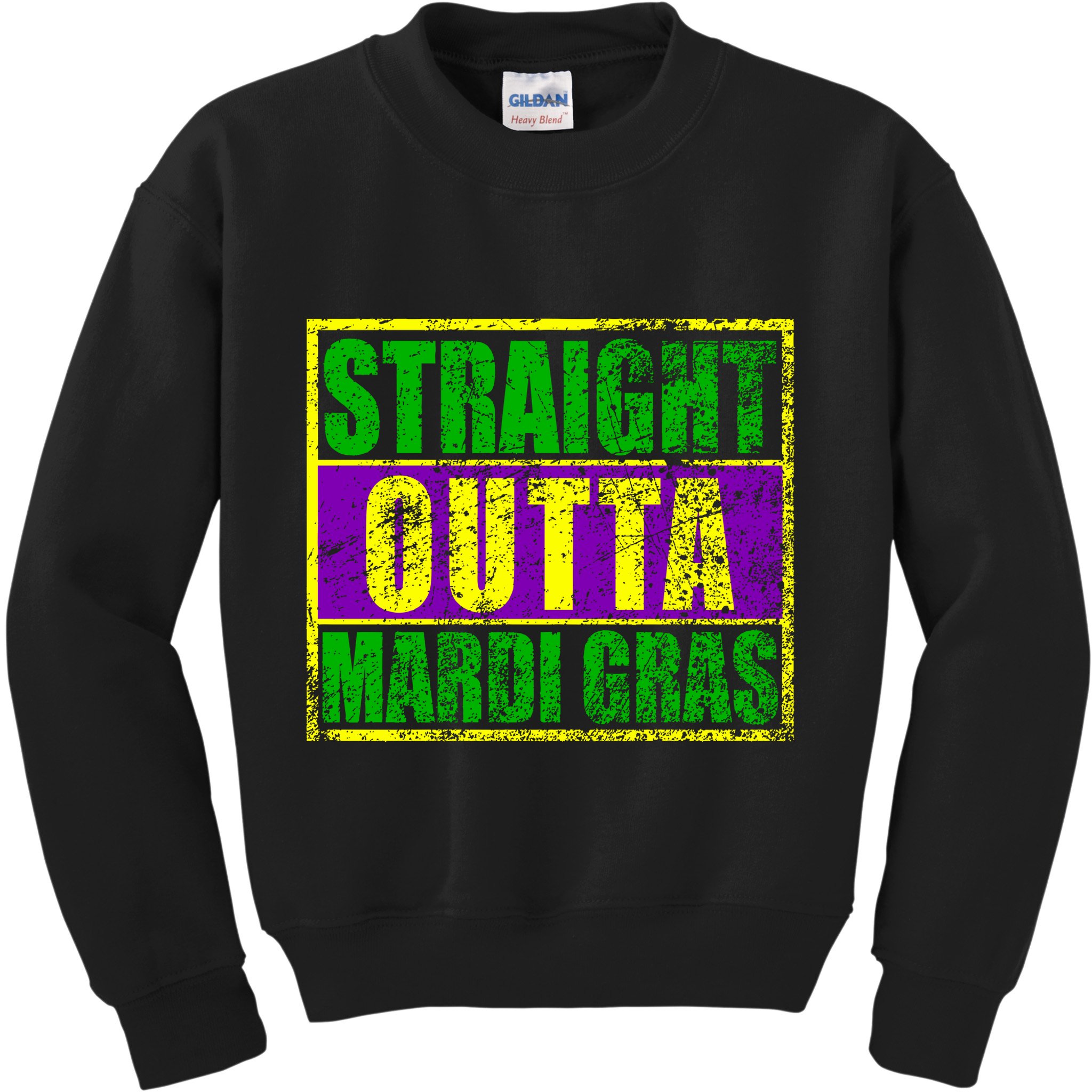 Striaght Outta Mardi Gras New Orleans Party Kids Sweatshirt