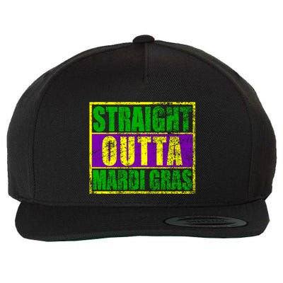 Striaght Outta Mardi Gras New Orleans Party Wool Snapback Cap
