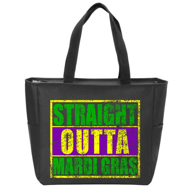 Striaght Outta Mardi Gras New Orleans Party Zip Tote Bag