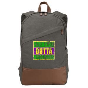 Striaght Outta Mardi Gras New Orleans Party Cotton Canvas Backpack