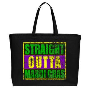 Striaght Outta Mardi Gras New Orleans Party Cotton Canvas Jumbo Tote