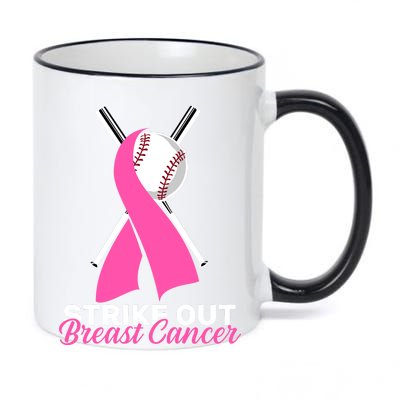 Strike Out Breast Cancer 11oz Black Color Changing Mug